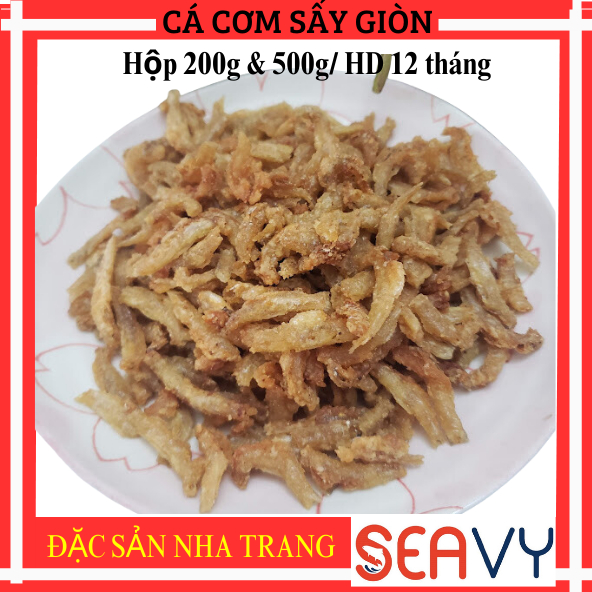 🐟 Cá cơm tẩm bột sấy giòn, hải sản khô đặc sản Nha Trang, hộp 500 gram - Seavy 🐟