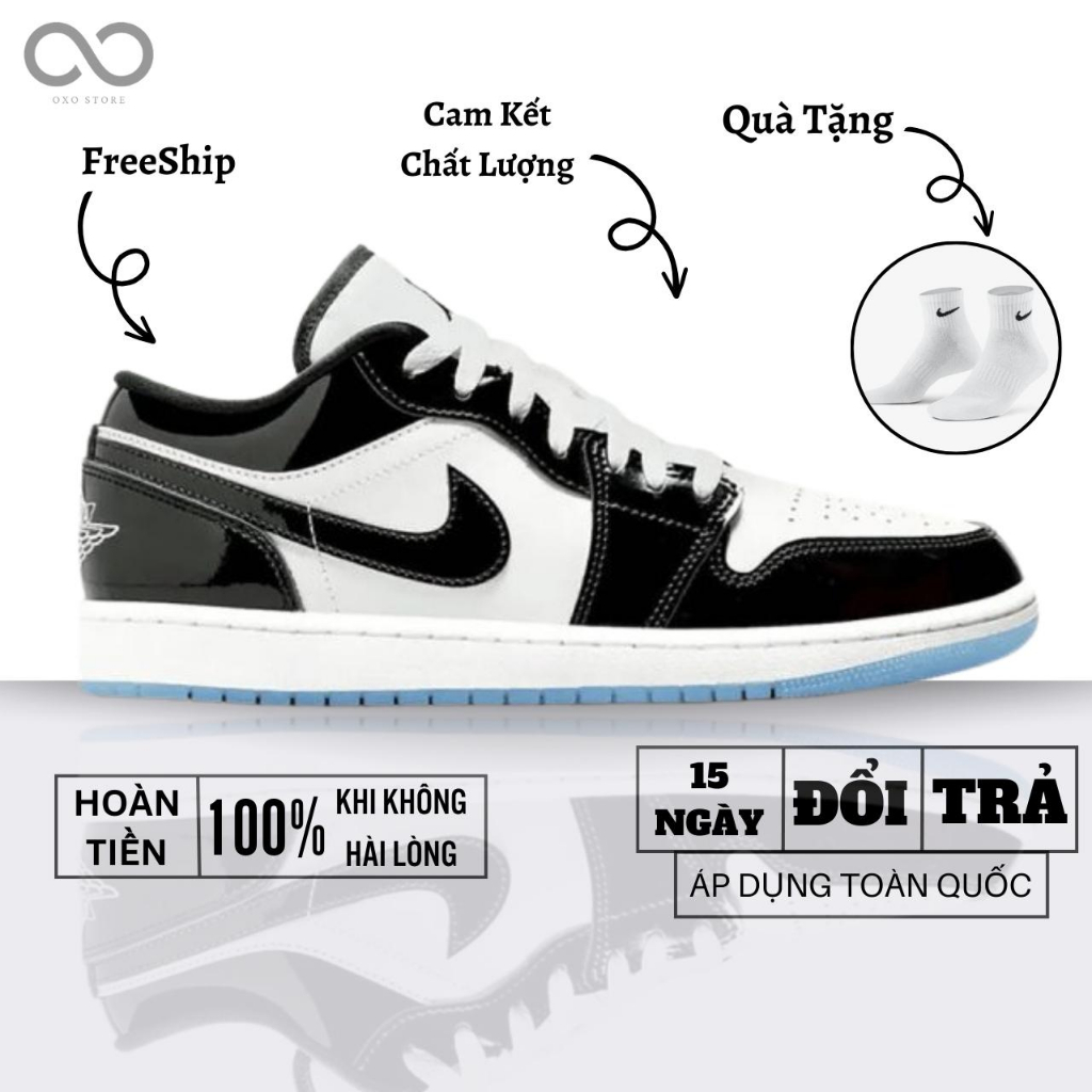 Giày air force 1 low jordan panda bản cao cấp dành cho nam nữ, jordan 1 low panda supper fullbox OXO STRORE