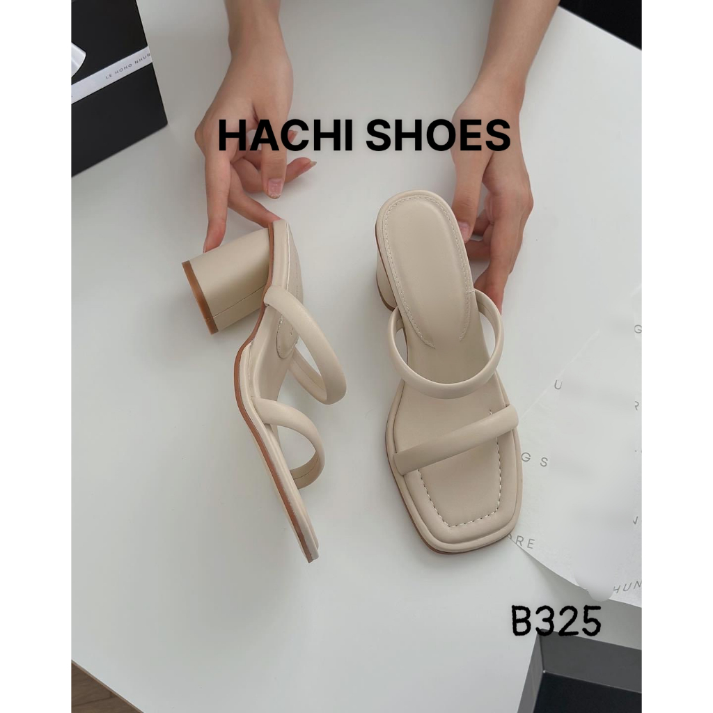 Dép Guốc 2 dây gót trụ tròn êm chân hàng đẹp cao 7cm B325