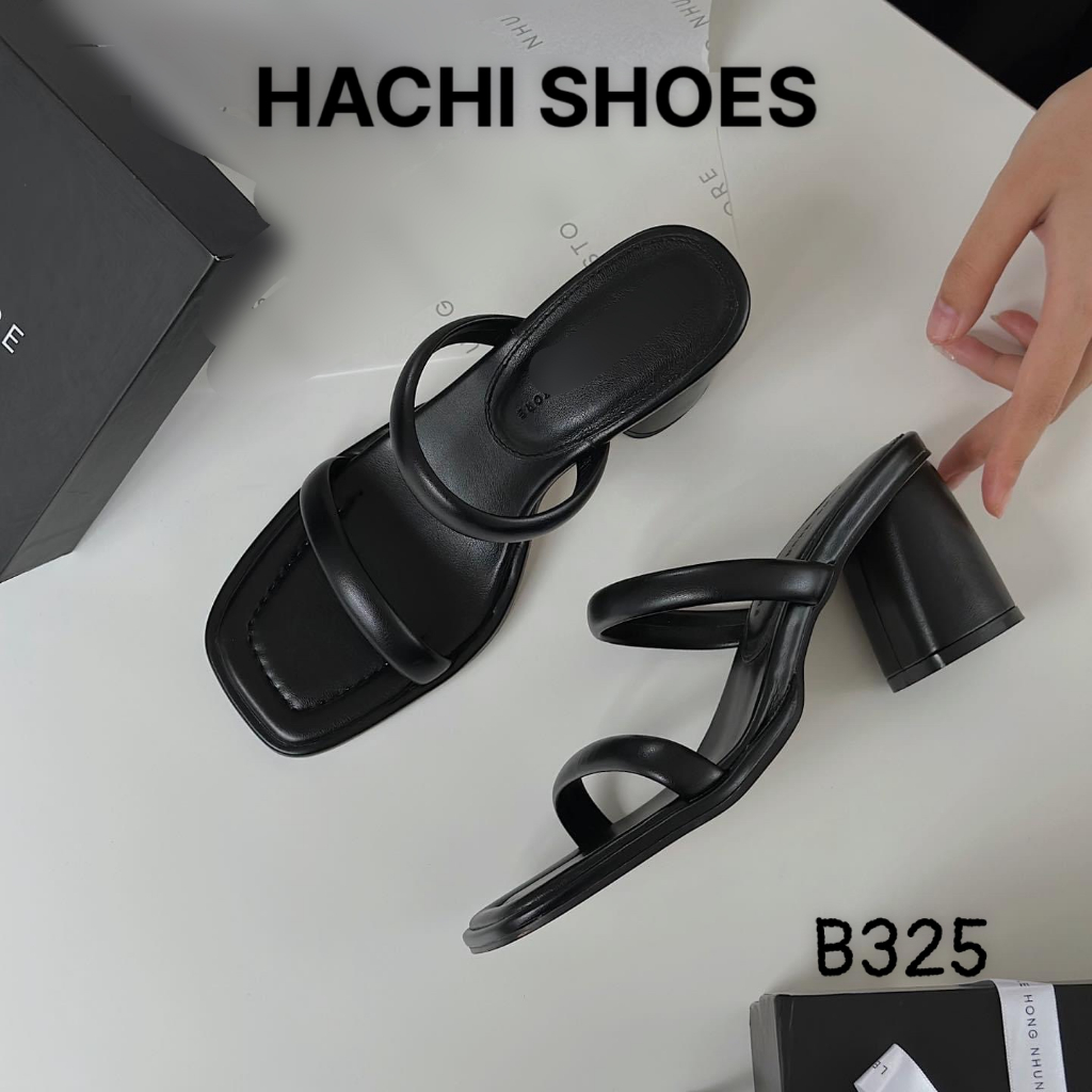 Dép Guốc 2 dây gót trụ tròn êm chân hàng đẹp cao 7cm B325
