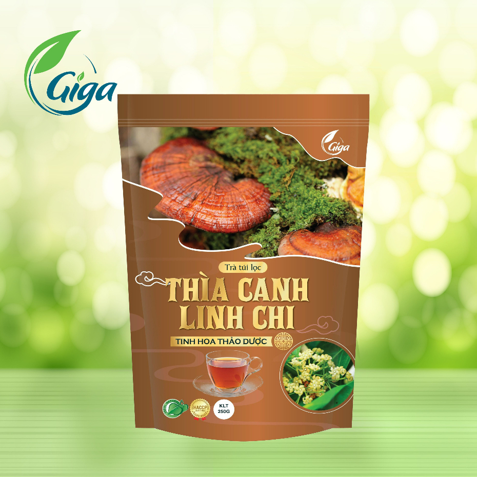 Trà túi lọc Gigaherbs Thìa Canh Linh Chi ổn định đường huyết, tăng cường khả năng miễn dịch - Gói 250g