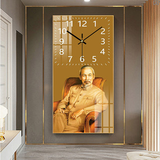 Tranh Đồng Hồ Tráng Gương Treo Tường Bác Hồ 01- Tường VIP