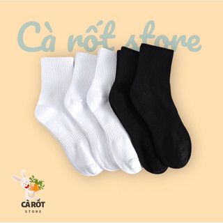 Vớ tất trơn trắng đen nam nữ unisex