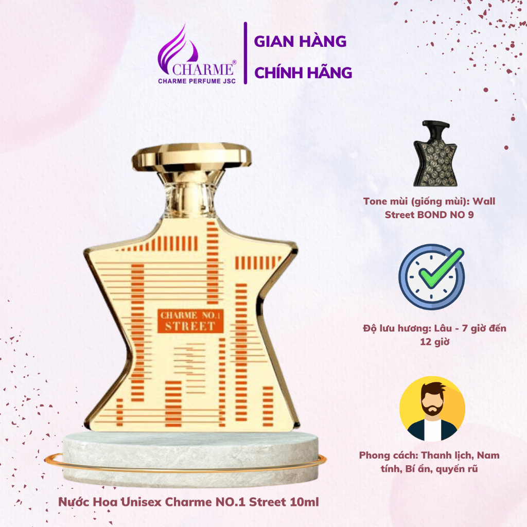 NƯỚC HOA CHARME NO.1 MINI SIZE 10ML► Charme No.1 Street - Unisex
