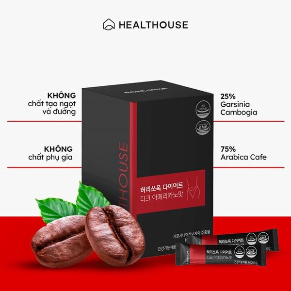 Cà Phê Giảm Cân HEALTHOUSE Hương Cafe Americano Hàn Quốc