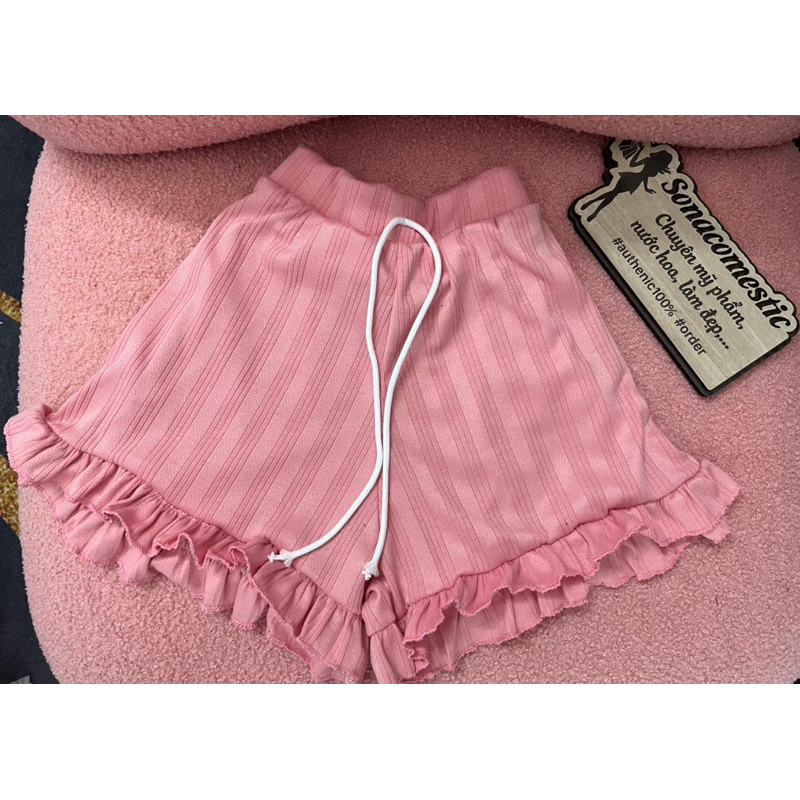 Quần thun gân viền bèo siêu xinh❤️