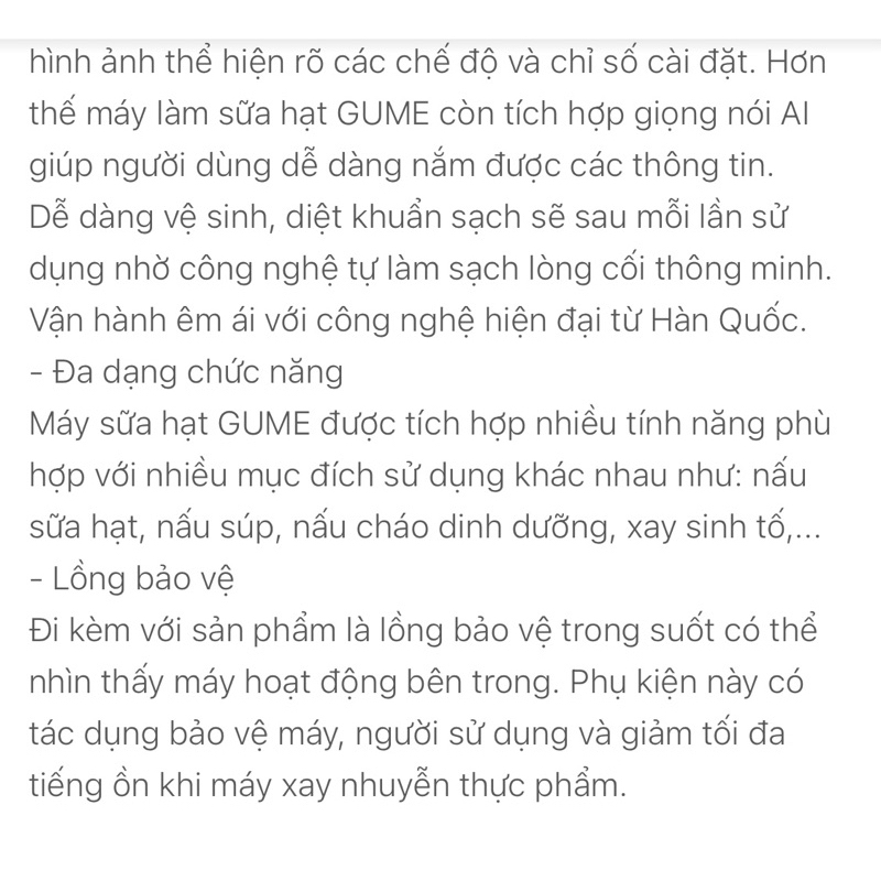 Máy xay sữa hạt GUME hàng nội địa Hàn Quốc