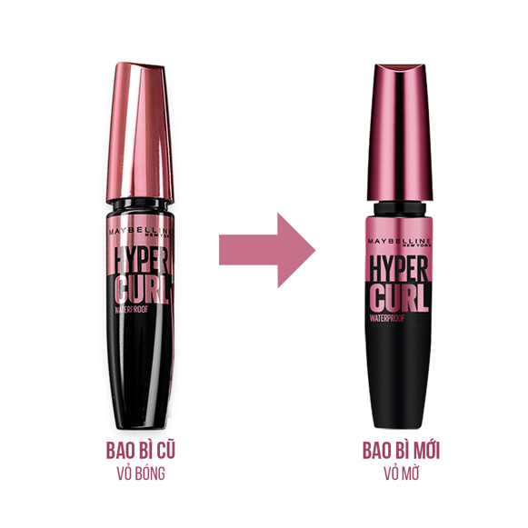 Mascara chuốt mi Maybelline Hyper Curl Waterproof đen siêu cong dài mi có vỉ
