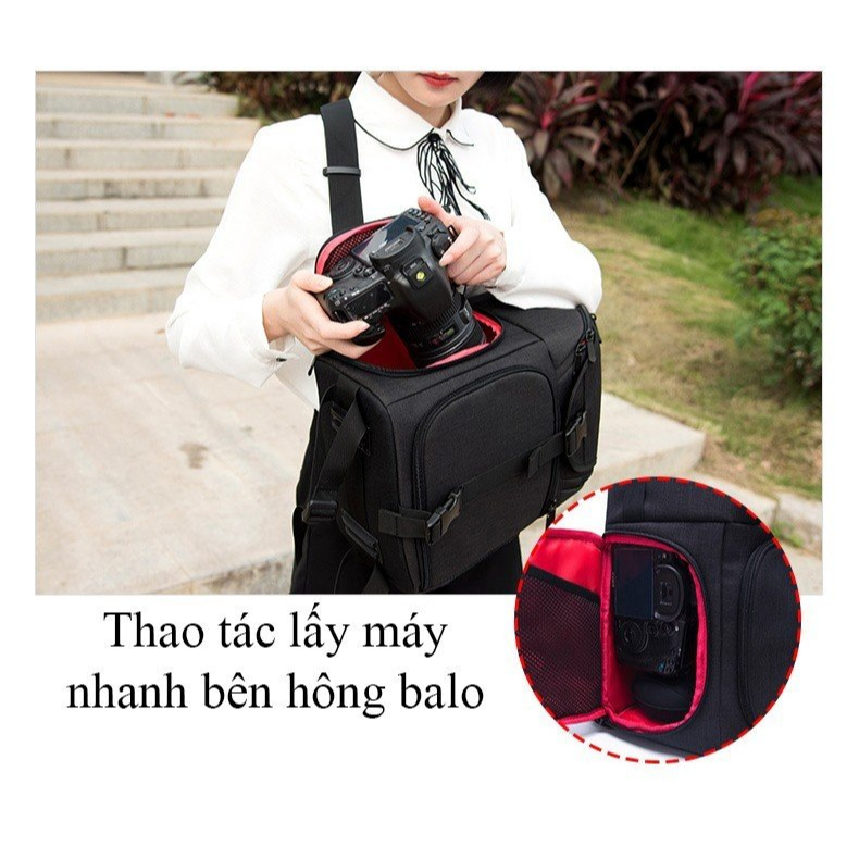 Balo máy ảnh đeo chéo 1 quai thao tác nhanh Camera Sling Bag