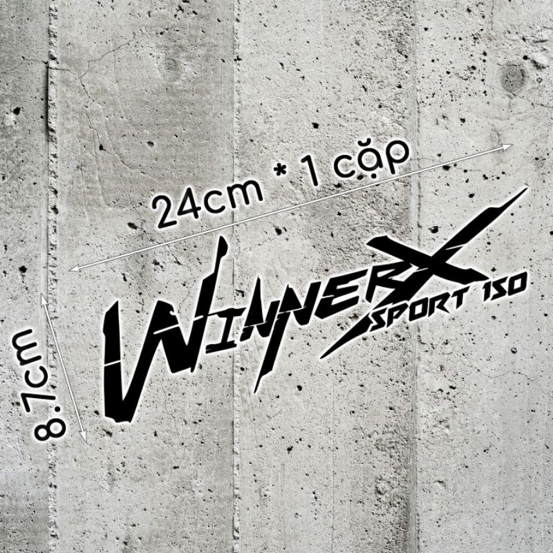 TEM XE WINNER X DECAL PHẢN QUANG  ĐỊNH HÌNH TRANG TRÍ DÁN XE MÁY HONDA WINNER X-V3 PHONG CÁCH WINNER SPORTS 150 CỰC CHẤT