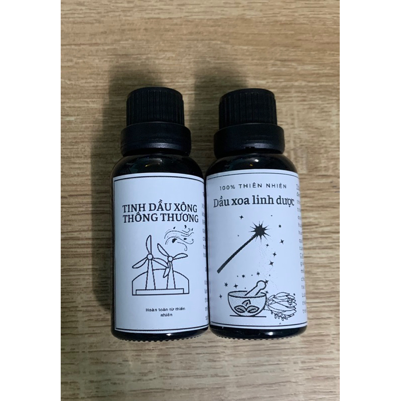 Combo tinh dầu xoa Linh dược và dầu xông cảm Thông Thương. (Được tặng 20ml tinh dầu xả java)