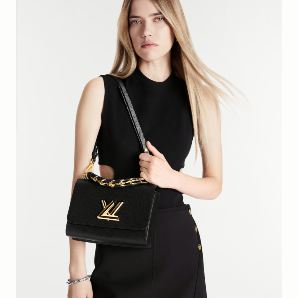 Louis Vuitton/lv/Túi xách cỡ trung TWIST/Túi nữ/Túi Messenger/Túi đeo vai/Mua hàng chính hãngLouis Vuitton/lv/Túi xách c