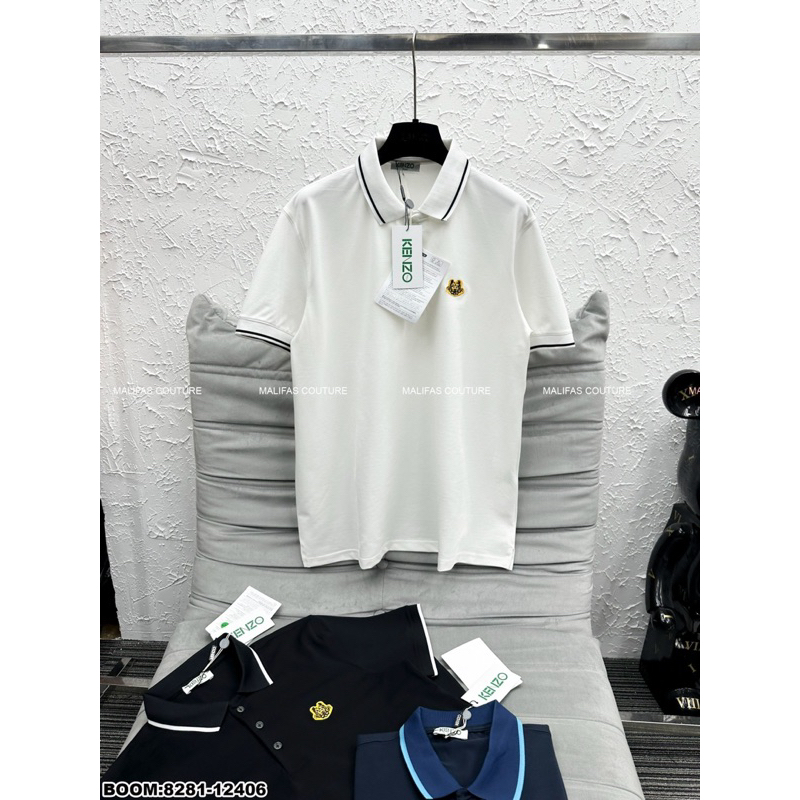 Áo PoLo KENZO Phối Viền Thêu Hoạ Tiết Ngực • MinWay Store