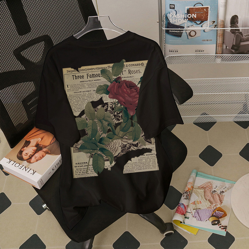 Áo thun unisex IFXBYT B0073 100% cotton tay ngắn oversize