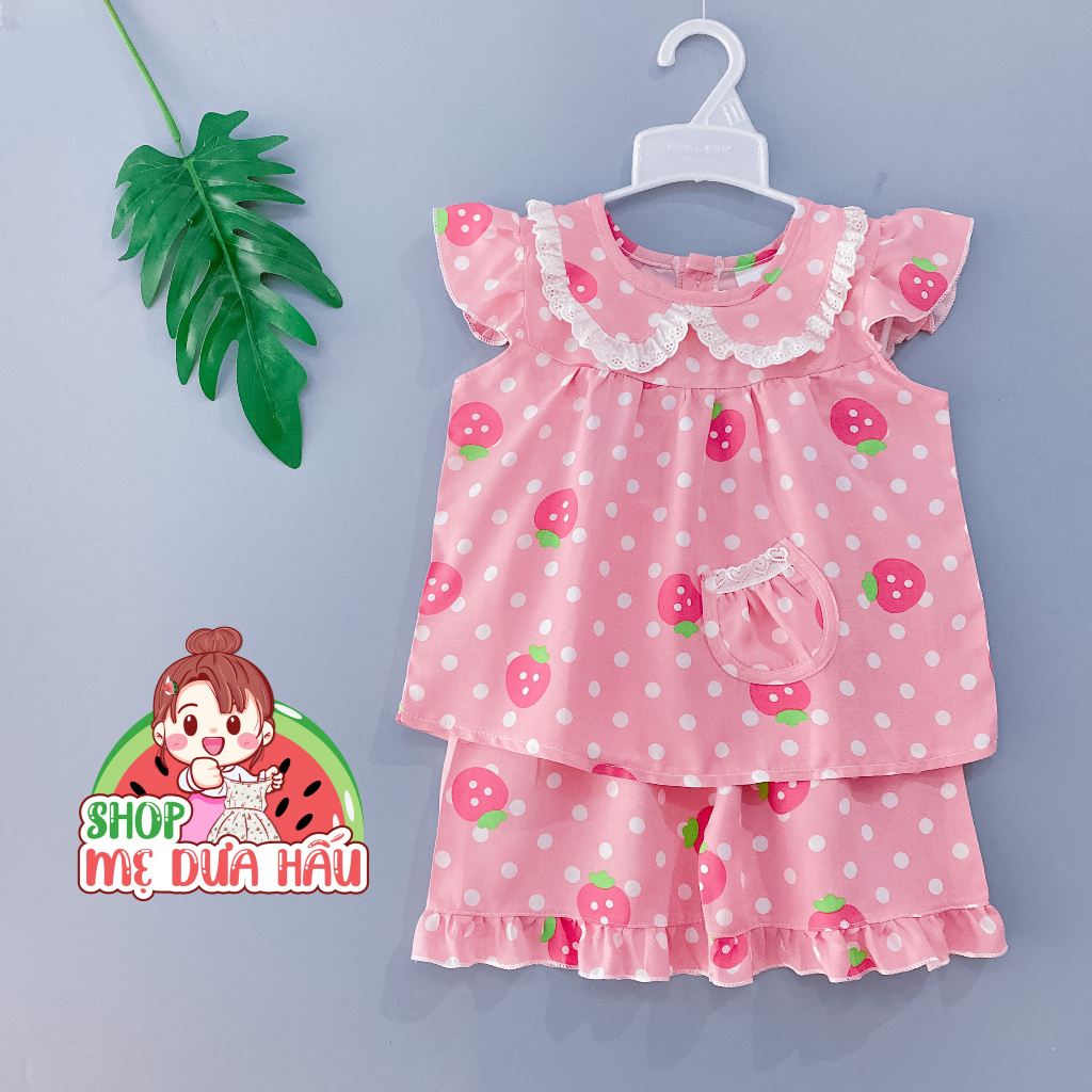 Đồ bộ mặc nhà - Đồ bé gái vải tone, lanh loại 2 da siêu mát size 8-32kg shop mẹ dưa hấu