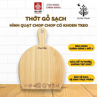 Thớt Gỗ Đức Thành ChopChop Hình Quạt Đa dụng 01581- Chất lượng Gỗ Cao su sạch,tự nhiên, an toàn - Trang trí Bàn Ăn