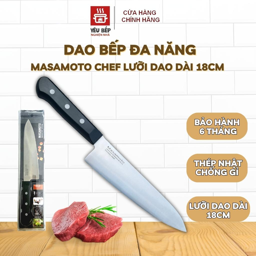 Dao xuất Nhật Masamoto thái, lọc thịt cá đa năng siêu sắc bén CHEF180 - MK202