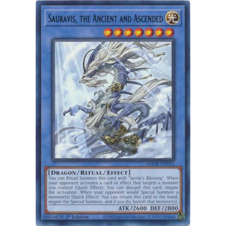 Sauravis, the Ancient and Ascended - AMDE-EN051 - Rare 1st Edition