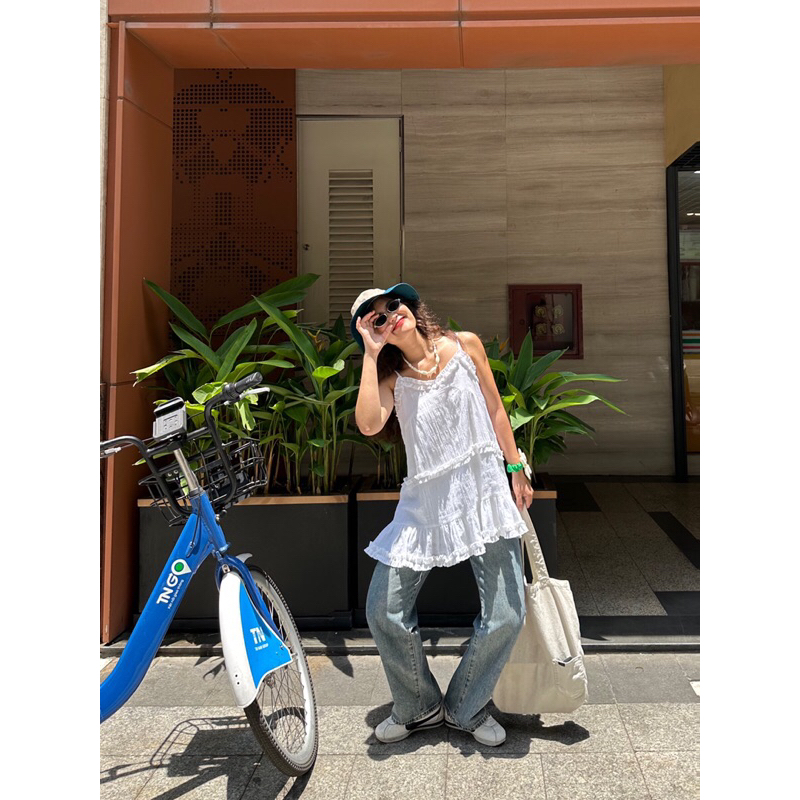 Áo 2 dây form babydoll - DELYN