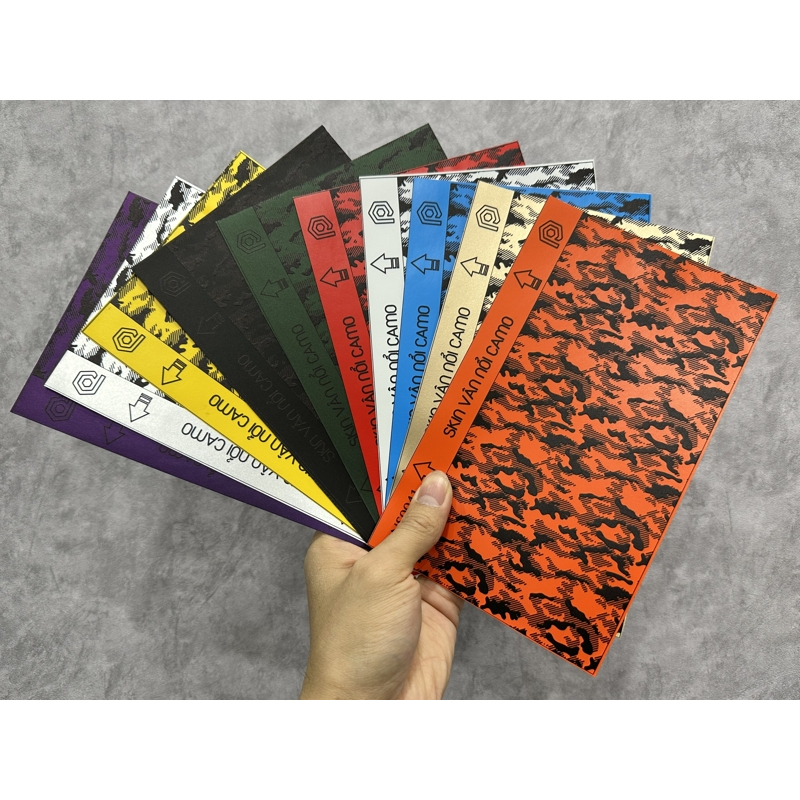 Phôi dán Skin vân nổi Camo phù hợp nhiều khách hàng