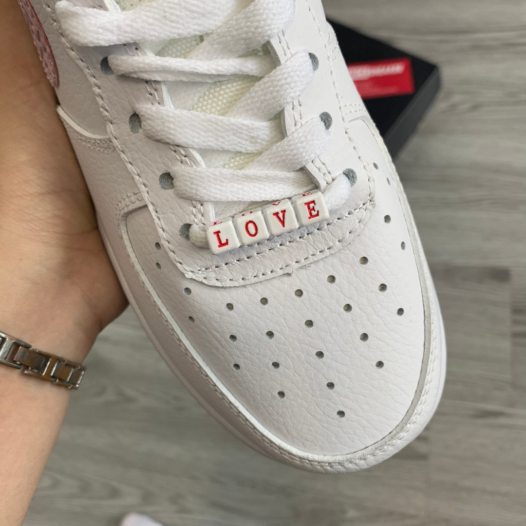 Giày Sneaker Air Force 1 Trắng Hồng, Giày Thể Thao Nữ Valenti Full Box - NICE SNEAKER | Chất lượng siêu cấp