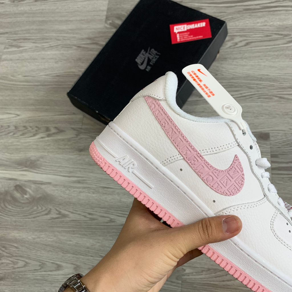 Giày Sneaker Air Force 1 Trắng Hồng, Giày Thể Thao Nữ Valenti Full Box - NICE SNEAKER | Chất lượng siêu cấp