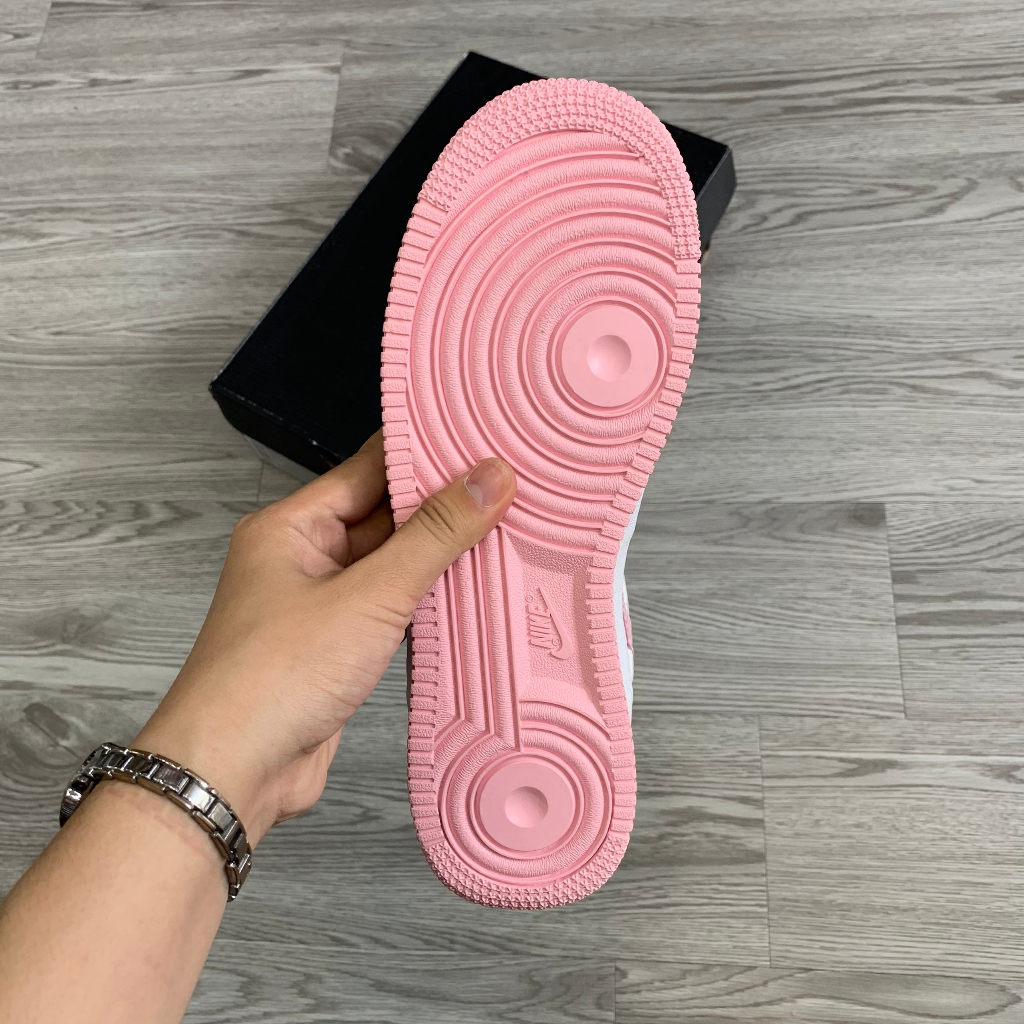 Giày Sneaker Air Force 1 Trắng Hồng, Giày Thể Thao Nữ Valenti Full Box - NICE SNEAKER | Chất lượng siêu cấp