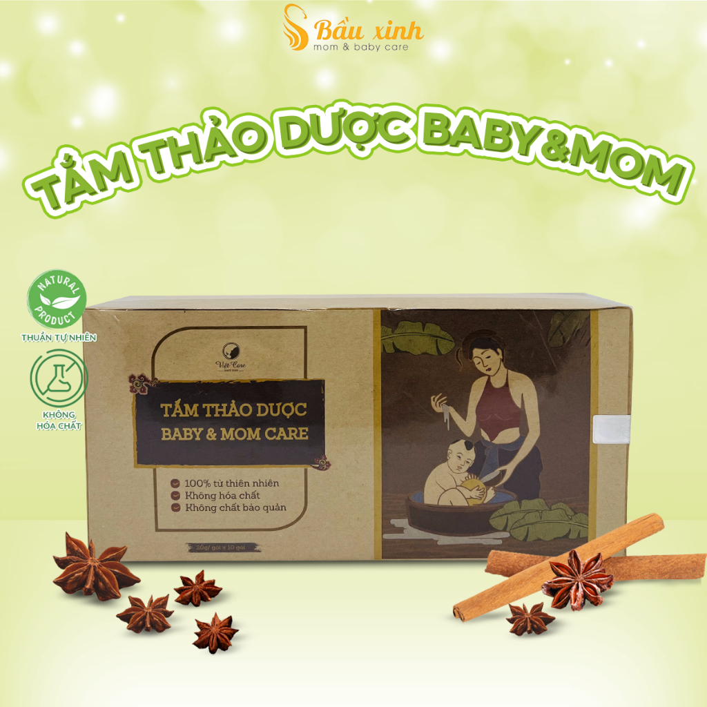 Tắm Thảo Dược Cho Mẹ và Bé, 100% Chiết Suất Tự Nhiên, KHÔNG hoá chất, KHÔNG chất bảo quản