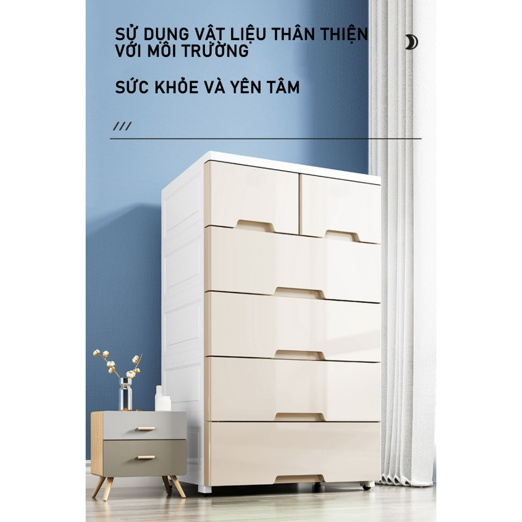 Tủ nhựa có bánh xe Macaron bốn tầng năm tầng sáu tầng，Chất liệu PP, an toàn và không mùi,không ô nhiễm