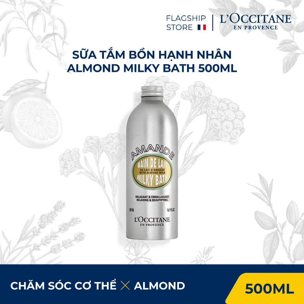 Sữa Tắm Bồn Hạnh Nhân L'Occitane Almond Milky Bath 500ml