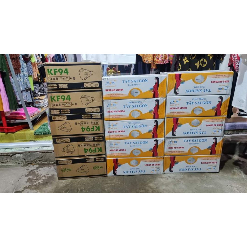 Thùng 300 khẩu trang y tế 4 lớp VNN94 Tây Sài Gòn  - Giá sỉ tận xưởng khẩu trang kháng khuẩn Tây Sài Gòn