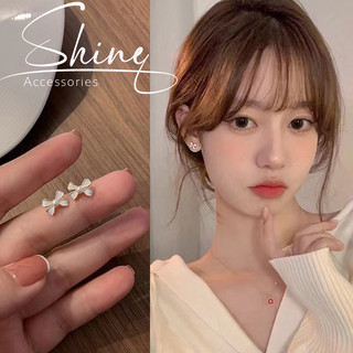 Khuyên Tai Nơ Đính Ngọc Trai Nhân Tạo, Nữ Tính, Dịu Dàng cho Nữ