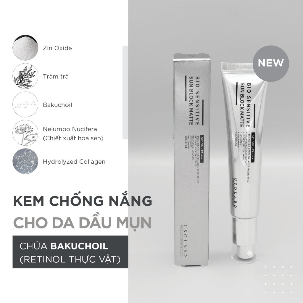 Kem chống nắng da dầu mụn Sun Block Matte USOLAB 10ml