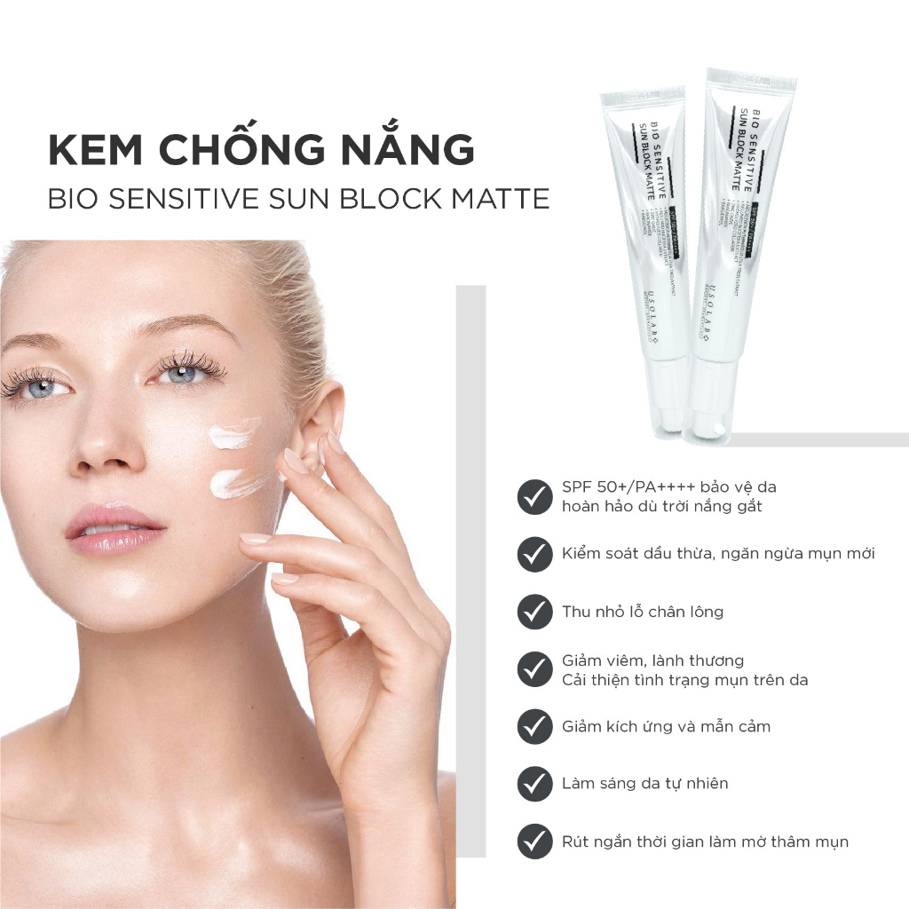 Kem chống nắng da dầu mụn Sun Block Matte USOLAB 10ml