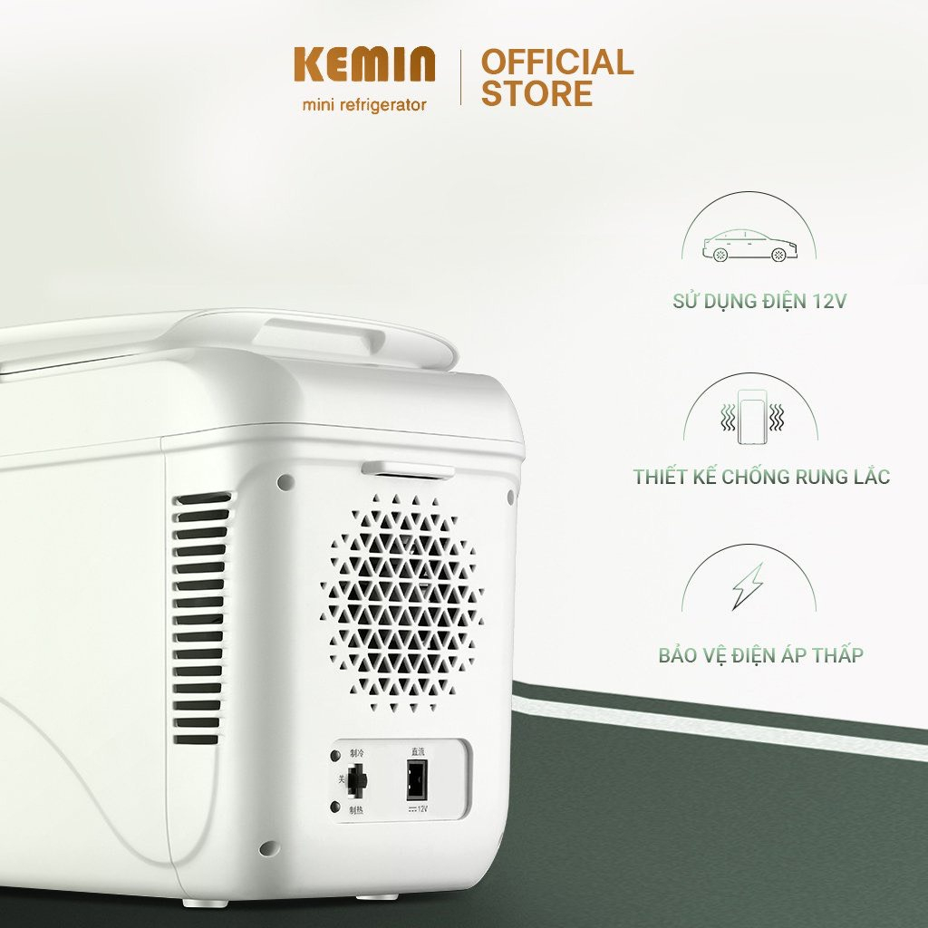 Tủ lạnh ô tô Kemin K9A - 9L chính hãng - Dùng ở nhà và ô tô - Hai chiều nóng lạnh