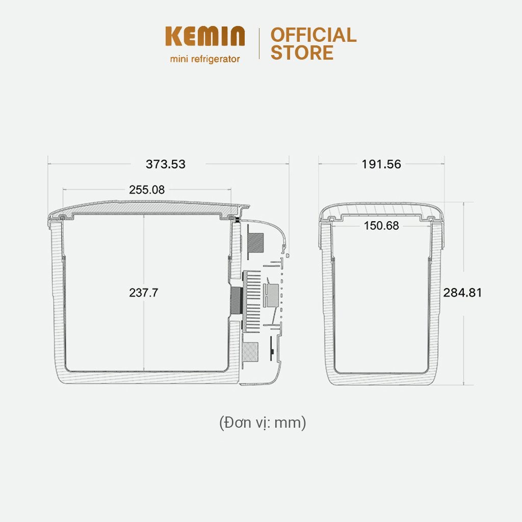 Tủ lạnh ô tô Kemin K9A - 9L chính hãng - Dùng ở nhà và ô tô - Hai chiều nóng lạnh