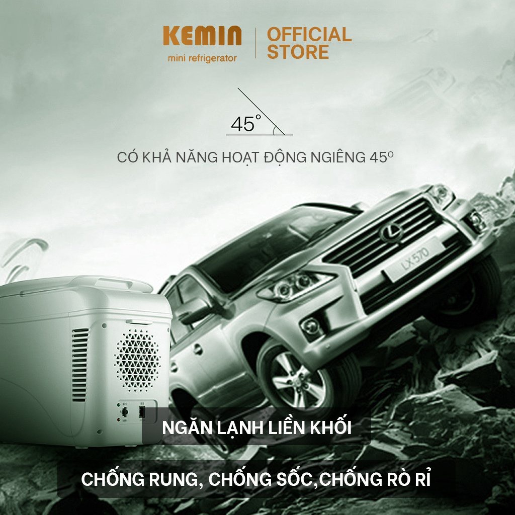 Tủ lạnh ô tô Kemin K9A - 9L chính hãng - Dùng ở nhà và ô tô - Hai chiều nóng lạnh