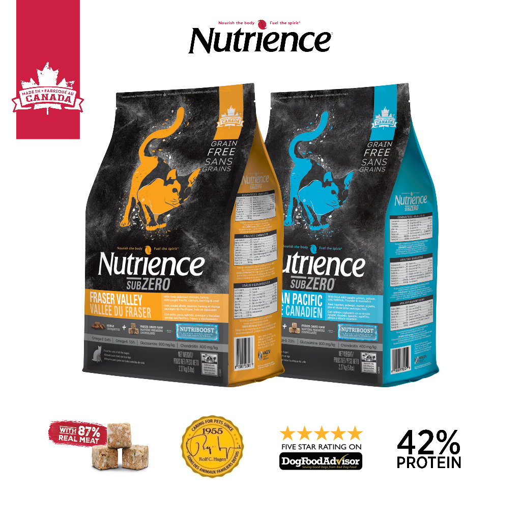 Hạt Cho Mèo Nutrience Subzero Grain-free - Gà Tây, Cá biển cao cấp, rau củ và trái cây tự nhiên 500g