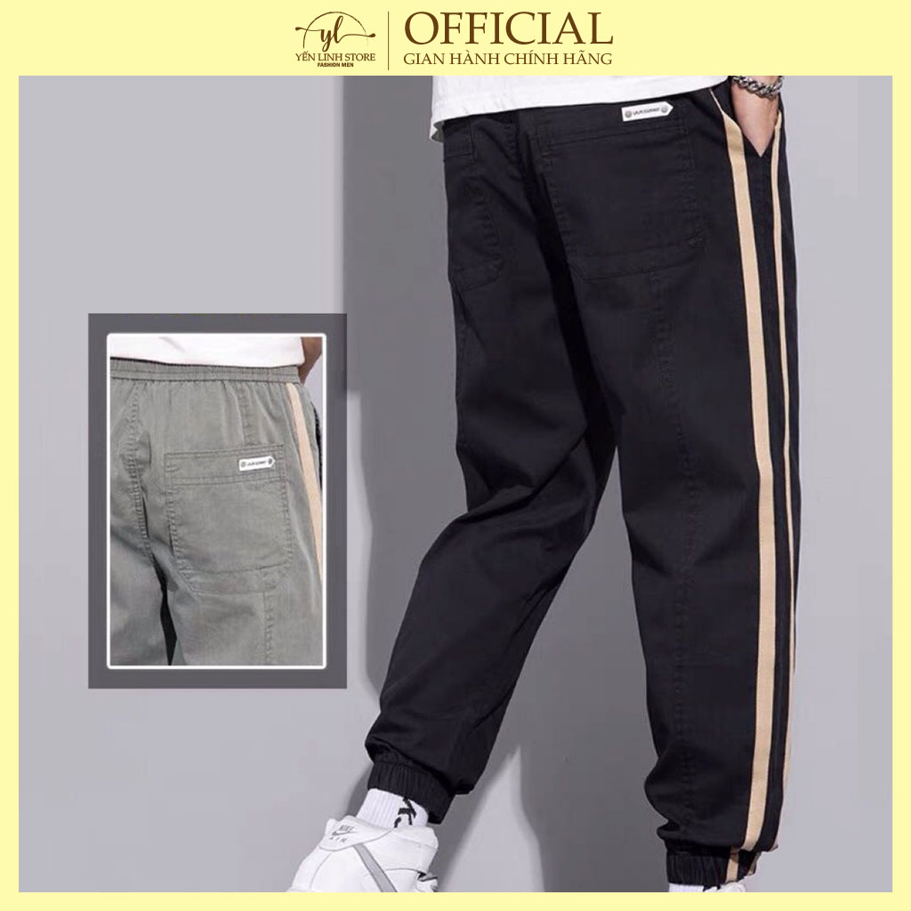 Quần JOGGER Nam Chất Vải Kaki Co Giãn, Thoáng Mát, Thấm Hút Mồ Hôi, Không Xù Lông, Tôn Dáng Chuẩn Hàn Quốc