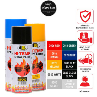 sơn chống cháy, Sơn chịu nhiệt độ cao Hi-temp Bosny - sơn chịu nhiệt cho pô xe, lò nướng, bếp gas