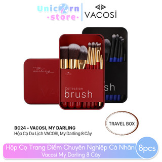 Hộp cọ trang điểm chuyên nghiệp cá nhân vacosi my darling 8 cây bc24