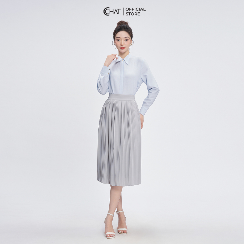 Áo Sơ Mi Nữ Kiểu Smallwing Dáng Suông Chất Mango Cao Cấp Mềm Mịn 53SDE2005ST