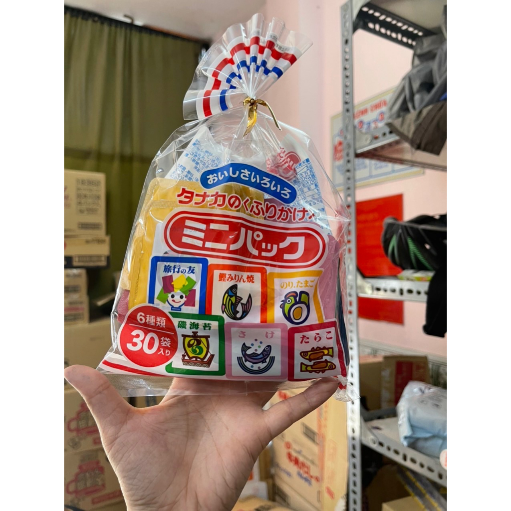 Gia vị rắc cơm nội địa Nhật cho bé ăn dặm 6 vị gồm 30 gói nhỏ