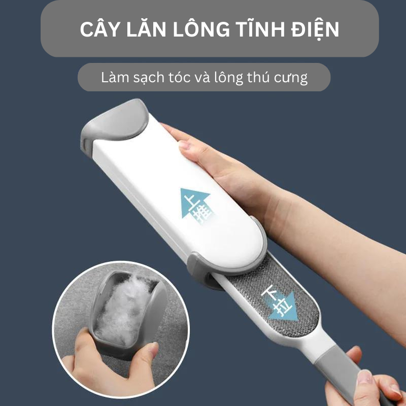 Cây Lăn Lông Tĩnh Điện Làm Sạch Quần Áo Và Chăn Mền