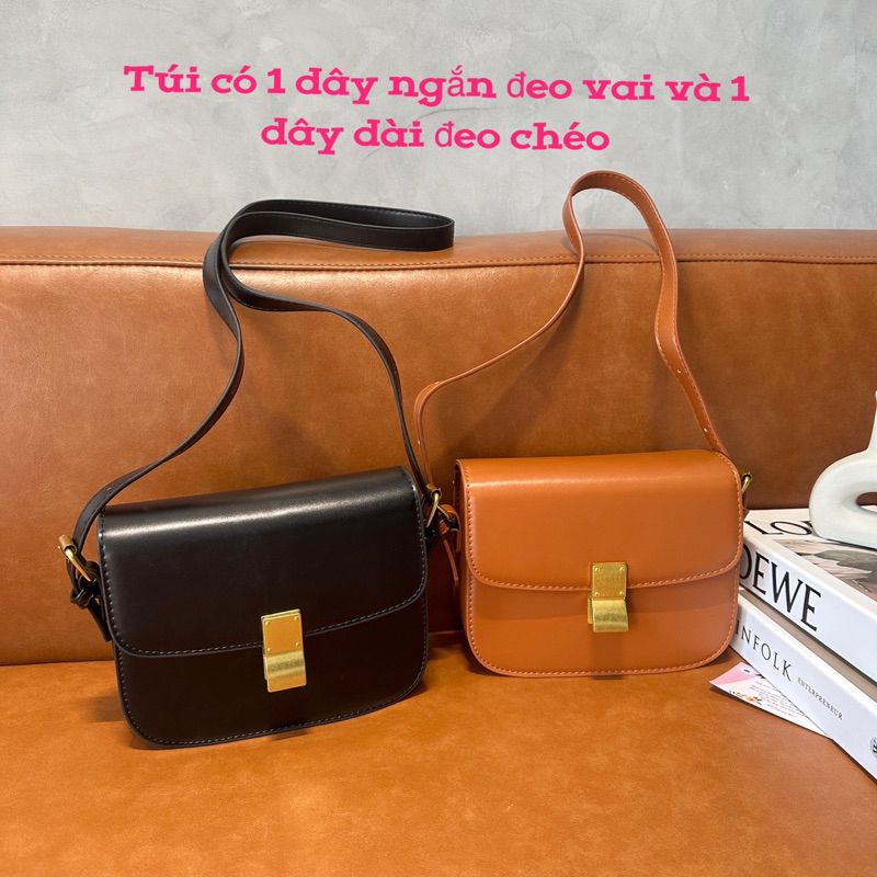 Túi đeo chéo nữ túi xách nữ sang chảnh hộp vuông MM Bags phong cách Hàn