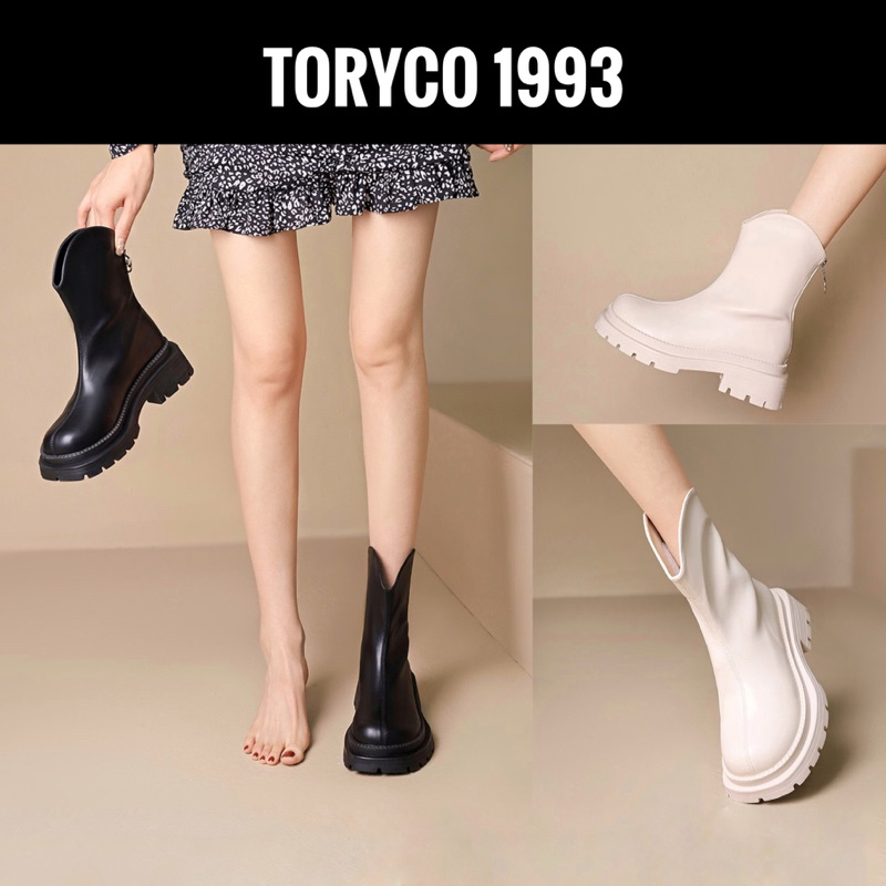 Boot cổ vòm độn đế khoá kéo tiện lợi 5cm Toryco 1993