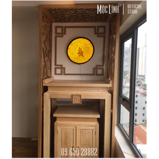 Tranh trúc chỉ tròn mẫu chữ Nam được làm 100% từ tre tự nhiên trang trí ban thờ gia đình