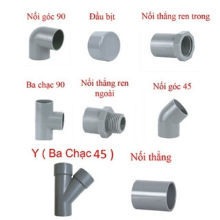Cút, chếch, tê, y, măng sông, ren trong, ren ngoài, bịt pvc tiền phong