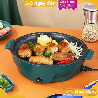 Chảo Điện Mini Đa Năng, Chiên, Xào, Nướng Thịt BBQ Chống Dính, Dễ Lau, Đảm Bảo Vệ Sinh An Toàn