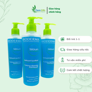 Sữa rửa mặt dạng gel làm sạch sâu Bioderma Sebium Moussant 200ml/500ml